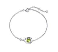 FANCIME Pulsera de Navidad de plata de ley 925 con piedra natal infinita para mujer, joyería fina, regalo de cumpleaños, día de San Valentín, para su madre, esposa, longitud de la cadena de 6.7