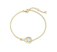 FANCIME Pulsera de plata de ley 925 con piedra natal infinita, caja de joyería fina para Navidad, cumpleaños, día de San Valentín, día de la madre, regalo para mujeres y madres, Medium, Plata de ley