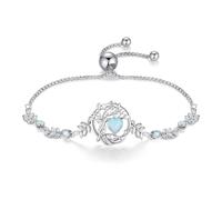 FANCIME Pulsera de plata de ley con piedra natal de árbol de la vida para mujer, joyería de árbol de nacimiento, aniversario, cumpleaños, Navidad, regalos para mujeres, esposas, niñas y ella, 0.9