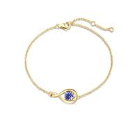 FANCIME Pulsera Plata de Ley 925 Chapada en Oro Infinito Piedra de Nacimiento Joyería Fina Regalo Cumpleaños para Ella Mujeres Mamá Esposa Longitud Cadena 6.7 pulgadas 1.2 pulgadas Extensión