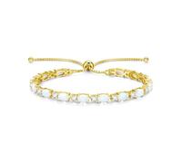 FANCIME Pulsera Tenis de Piedra de Nacimiento para Mujer Plata de Ley Bañada en Oro Amarillo Brazalete Tenis Bolo con Gema Oval Regalo de Joyería Fina Navidad Aniversario Cumpleaños para Ella Esposa