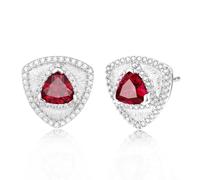 FANCIME Trinity Leroy Triángulo Piedra de Nacimiento Pendientes Mujer Plata de Ley 925 Piedras Preciosas Pendientes Aniversario Cumpleaños Día de San Valentín Joyería Finos Regalos para Mujer Tus