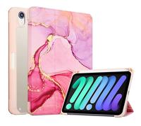 Fancity Funda para iPad Mini 6 (8,3 Pulgadas, 2021), Funda tríptica Liviana con Soporte para lápiz Funda Inteligente de activación/suspensión automática para iPad Mini de 6.a generación, Pink Marble