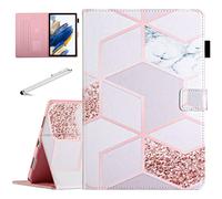 Fancity - Funda para Samsung Galaxy Tab A7 10,4 Pulgadas 2020, Funda con Soporte & Inteligente Dormir/activar Ranura para Tarjetas para Galaxy Tab A7 [SM-T500/T505/T507], Gold Marble