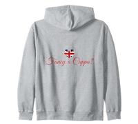 Fancy A Cuppa? Camisa Divertida con Palabras británicas, Bandera de la Bandera de Reino Unido Sudadera con Capucha
