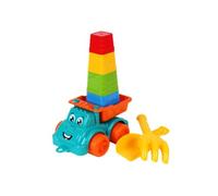 FANCY Baby Camion Volquete para Niños 1 2 3 4 5 Años - Coche para Bebé 1 Año con Cubos Apilables - Camión de Playa - Juguete de Playa con Pala y Rastrillo, Beach Toys
