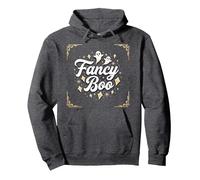 Fancy Boo: Arte Fantasma de Halloween Boo-JEE para un Estilo Espeluznante Sudadera con Capucha, Unisex para Adultos, Jaspeado Oscuro, XXL