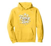 Fancy Boo: Arte Fantasma de Halloween Boo-JEE para un Estilo Espeluznante Sudadera con Capucha, Unisex para Adultos, Limón, M