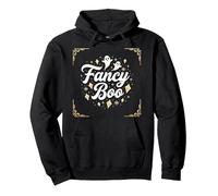 Fancy Boo: Arte Fantasma de Halloween Boo-JEE para un Estilo Espeluznante Sudadera con Capucha, Unisex para Adultos, Negro, S