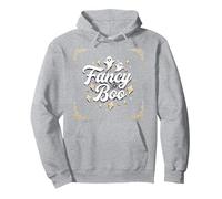 Fancy Boo: Arte Fantasma de Halloween Boo-JEE para un Estilo Espeluznante Sudadera con Capucha, Unisex para Adultos, Gris Jaspeado, XXL
