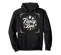 Fancy Boo: Arte Fantasma de Halloween Boo-JEE para un Estilo Espeluznante Sudadera con Capucha, Unisex para Adultos, Negro, L