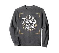 Fancy Boo: Arte Fantasma de Halloween Boo-JEE para un Estilo Espeluznante Sudadera, Unisex para Adultos, Jaspeado Oscuro, M
