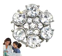 Fancy Buttons For Clothes, Rhinestone Covers, Alloy Detachable Flower Clips, No Sew Embellishments, Sparkling Shirt Accessories For Women, Girls, Stylish Replacement, Decorative And Easy To Use, 1.5cm