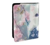 Fancy Cat Flowers - Funda para pasaporte de piel sintética para viajes, organizador para pasaporte, para hombres y mujeres, 6.5 pulgadas, Black, Talla única