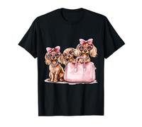 Fancy Dachshund Dogs - Bolso rosa para compras con lindos perros salchicha Camiseta