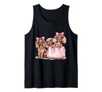 Fancy Dachshund Dogs - Bolso rosa para compras con lindos perros salchicha Camiseta sin Mangas