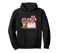 Fancy Dachshund Dogs - Bolso rosa para compras con lindos perros salchicha Sudadera con Capucha