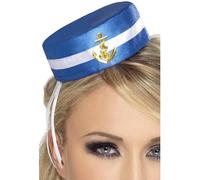Smiffys Fever Casquete de marinera, azul