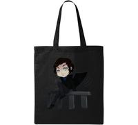 Fancy Guy in Black Coat - Bolsa de algodón ecológico natural, color negro, Black, Talla única