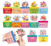 Fancy Land 12 soportes para tarjetas de regalo de agradecimiento al profesor, fundas para tarjetas de dinero, regalos de agradecimiento al profesor a granel para graduación de fin de año escolar