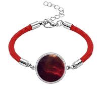 Fancy Nebulosa Dark Universe Lucky Red String Pulsera hecha a mano