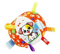 FANCY Pets Pelota de Peluche con Sonajero 13 cm - Suave y Seguro para Dientes - Juguete Antiestrés para Perros Pequeños, Medianos y Grandes - Dog Toys for Boredom