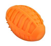 FANCY Pets Rugby Pelota Interactiva para Perro, Juguete para Perros Pequeños y Medianos, Pelota para Perros 9x6 cm Naranja Color, Pelota Ovalada de Goma para Perro