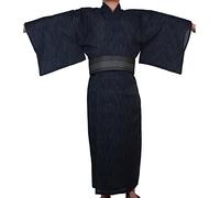 Fancy Pumpkin Kimono japonés de Yukata de los hombres de Jinbei Kimono casero de la bata del pijama del traje # 09 [talla L]