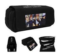 Fancyku® Jujutsu Kaisen - Estuche para lápices de anime, bolsa para bolígrafos con estampado de dibujos animados, bolsa de lápices de poliuretano de gran capacidad, organizador de papelería, regalo