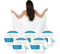 fancyou Pastillas de Toalla Comprimida Grandes - Toallas de Baño Desechables 100% Algodón para Viajes - Toallitas de Viaje 140 x 70cm Ideal para Hoteles,Playa,Natación,Vacaciones[5 Lote Azúl]