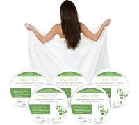 Fancyou Pastillas de Toalla Comprimida Grandes - Toallas de Baño Desechables 100% Algodón para Viajes - Toallitas de Viaje 140 x 70cm Ideal para Hoteles,Camping,Playa,Natación,Vacaciones[5 Lote Verde]
