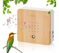 Fancysky Caja de Canto de Pájaros, Caja de Sonido de Pájaros con Sensor, Sonidos Naturales por Movimiento, Birdsong Box con Soporte de Pared, Reproductor Canto Pájaros, para Baño SPA WC