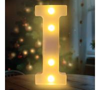 Fancysky Letras Luminosas de 22 cm, Letras LED, Ideales para Propuestas de Matrimonio, Festivales, Fiestas y Otros Entornos para Crear un Ambiente Romántico y Cálido (I)