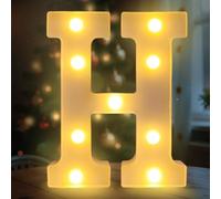 Fancysky Letras Luminosas de 22 cm, Letras LED, Ideales para Propuestas de Matrimonio, Festivales, Fiestas y Otros Entornos para Crear un Ambiente Romántico y Cálido (H)