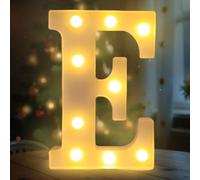 Fancysky Letras Luminosas de 22 cm, Letras LED, Ideales para Propuestas de Matrimonio, Festivales, Fiestas y Otros Entornos para Crear un Ambiente Romántico y Cálido (E)