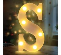 Fancysky Letras Luminosas de 22 cm, Letras LED, Ideales para Propuestas de Matrimonio, Festivales, Fiestas y Otros Entornos para Crear un Ambiente Romántico y Cálido (S)