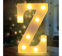 Fancysky Letras Luminosas de 22 cm, Letras LED, Ideales para Propuestas de Matrimonio, Festivales, Fiestas y Otros Entornos para Crear un Ambiente Romántico y Cálido (Z)