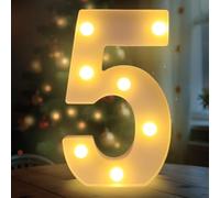 Fancysky Letras Luminosas de 22 cm, Letras LED, Ideales para Propuestas de Matrimonio, Festivales, Fiestas y Otros Entornos para Crear un Ambiente Romántico y Cálido (5)