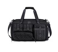 FANDARE 3 EN 1 Bolsa de Viaje para Mujer Mochila Viaje Hombre Bolsa de Deporte con Compartimento para Zapatos & Separación Seca y húmeda Bolsa Mano Equipaje Deporte Gimnasio Bolso de Hombro Negro