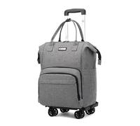 FANDARE 3-en-1 Mochila Carrito Convertible Carro de Compras Plegable & Equipaje de Cabina Hombre Mujer Carritos de la Compra, Bolsa de Viaje Ligera Negocios (Tamaño Aprobado por aerolíneas) Gris