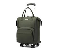 FANDARE 3-en-1 Mochila Carrito Convertible Carro de Compras Plegable & Equipaje de Cabina Hombre Mujer Carritos de la Compra, Bolsa de Viaje Ligera Negocios (Tamaño Aprobado por aerolíneas) Verde