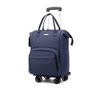 FANDARE 3-en-1 Mochila Carrito Convertible Carro de Compras Plegable & Equipaje de Cabina Hombre Mujer Carritos de la Compra, Bolsa de Viaje Ligera Negocios (Tamaño Aprobado por aerolíneas) Azul
