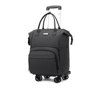 FANDARE 3-en-1 Mochila Carrito Convertible Carro de Compras Plegable & Equipaje de Cabina Hombre Mujer Carritos de la Compra, Bolsa de Viaje Ligera Negocios (Tamaño Aprobado por aerolíneas) Negro