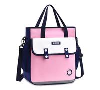 FANDARE 3 en 1 Mochilas Infantiles Bolso Bandolera Bolso de Mano Color-Blocking Mochila Escolar Adolescentes British Style Mochila Colegio Mochila Instituto Niñas Mochila Casual Mujer Azul Rosado