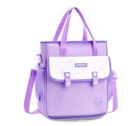 FANDARE 3 en 1 Mochilas Infantiles Bolso Bandolera Bolso de Mano Color-Blocking Mochila Escolar Adolescentes British Style Mochila Colegio Mochila Instituto Niñas Mochila Casual Mujer Púrpura