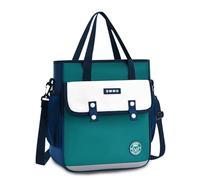 FANDARE 3 en 1 Mochilas Infantiles Bolso Bandolera Bolso de Mano Color-Blocking Mochila Escolar Adolescentes British Style Mochila Colegio Mochila Instituto Niñas Mochila Casual Mujer Verde Oscuro