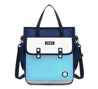 FANDARE 3 en 1 Mochilas Infantiles Bolso Bandolera Bolso de Mano Color-Blocking Mochila Escolar Adolescentes British Style Mochila Colegio Mochila Instituto Niñas Mochila Casual Mujer Cielo Azul