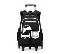 FANDARE 35L Mochila con Ruedas 2 en 1 Mochila Carrito Universitaria Compartimento Ordenador 15.6 Pulgadas Ruedas Tejido Oxford Impermeable Ideal para Colegio Viaje Blanco