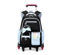 FANDARE 35L Mochila con Ruedas 2 en 1 Mochila Carrito Universitaria Compartimento Ordenador 15.6 Pulgadas Ruedas Tejido Oxford Impermeable Ideal para Colegio Viaje Azul