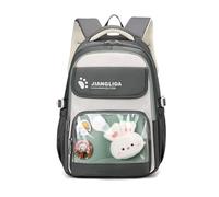 FANDARE 35L Mochila Escolar Infantil con Diseño de Cómic para Adolescentes & Estudiantes Mochilas Tipo Casual de Día para Viajes para Niños y Niñas de 6 a 14 Años Decoración de Peluche Gris Oscuro